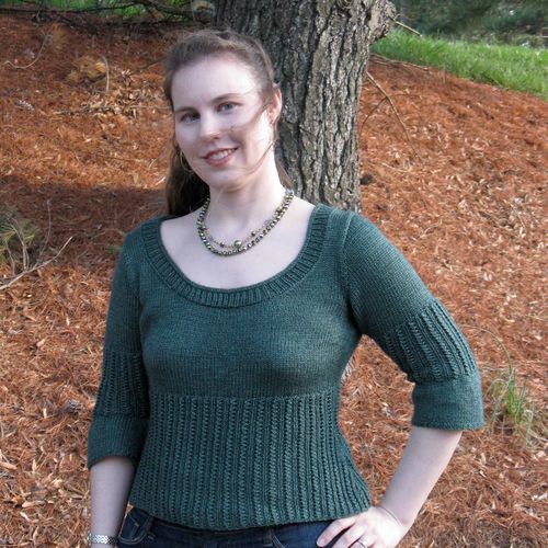 Rickrack rib three quarter