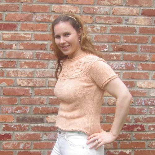 PeachYokeTee3quarter PeachYokeTee3quarter