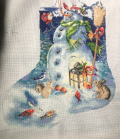 Snowman Stocking WIP 2-14-17