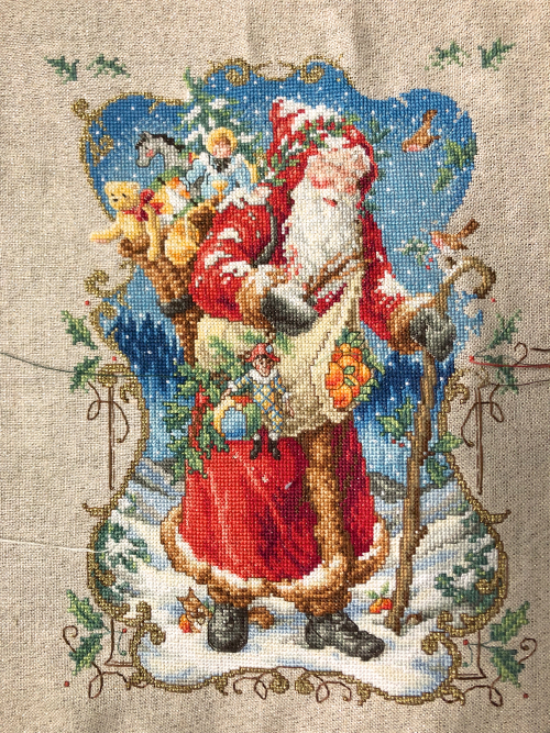 Charmed Santa WIP 12-30-18 Charmed Santa WIP 12-30-18