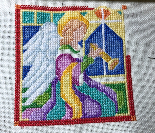 Stained Glass angel Wip 8-16-20