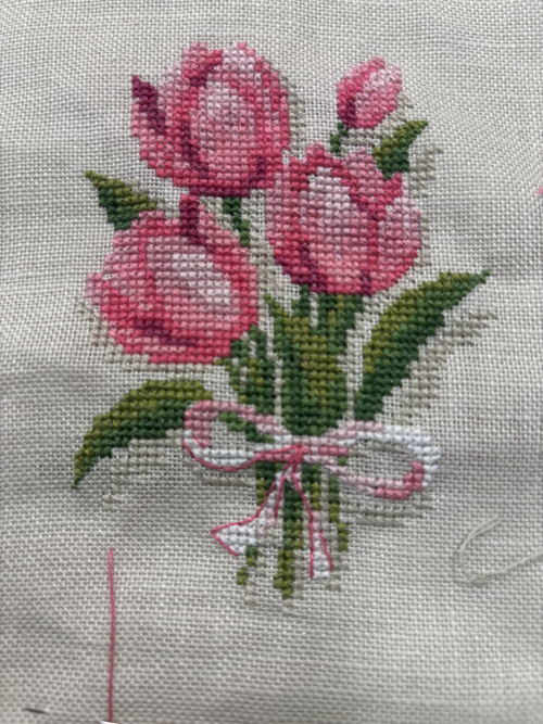 Egg w Tulips WIP 5-31-25